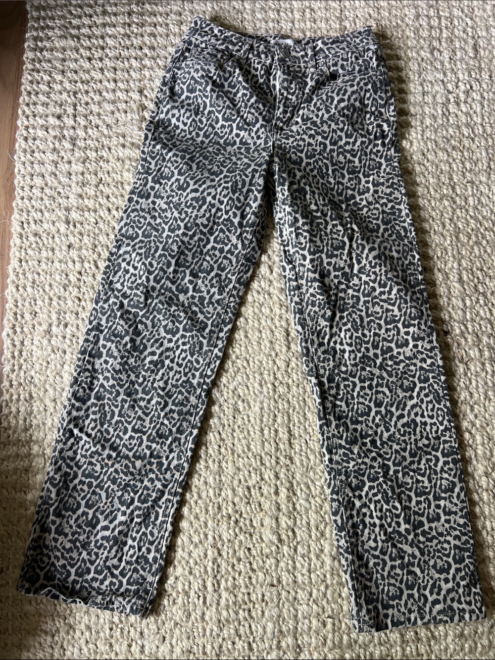 Madden Girl leopard print straight leg jean